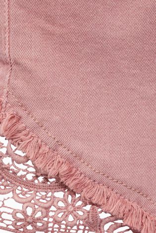 Pink Lace Insert Shorts (3-16yrs)